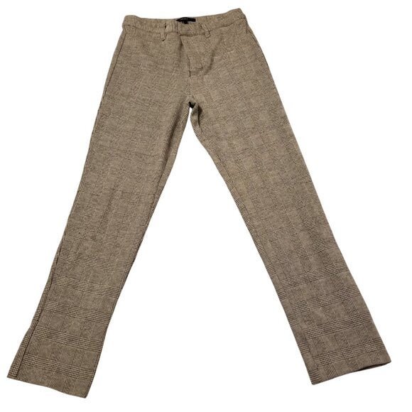 Black/White Plaid High Rise Straight Leg Dress Pants Trouser Forever 21 Small - Picture 1 of 13